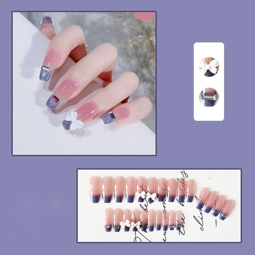 MIHAN1 Hộp 24 Móng Tay Giả Múa Ba Lê