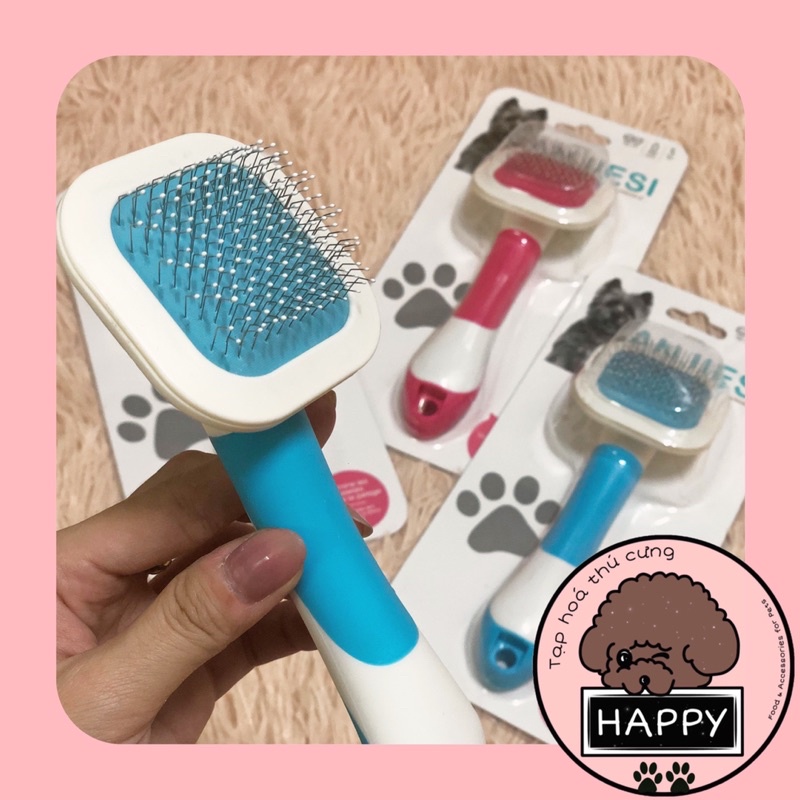 Lược kim chải lông đầu xoay 360 độ cao cấp Anjiesi cho thú cưng / Lược đánh tơi bong lông cho chó mèo [Ảnh thật][Có sẵn]