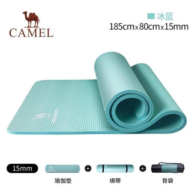 [HÀNG ORDER ] Thảm tập yoga hiệu CAMEL (KT 185*80m dày 15mm) có kèm túi đựng thảm như hình có ảnh thật