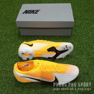 Giày Bóng Đá Mercurial Vapor 13 Elite Cam Trắng Vạch Đen FG