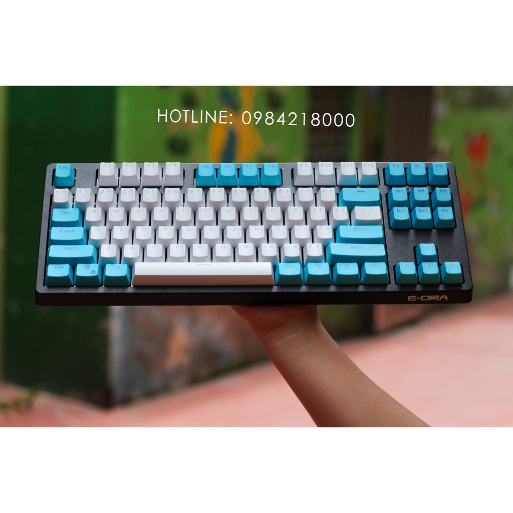 Bàn phím cơ Gaming Edra EK387 Led Rainbown E-DRA  - Chính hãng BH 24 tháng