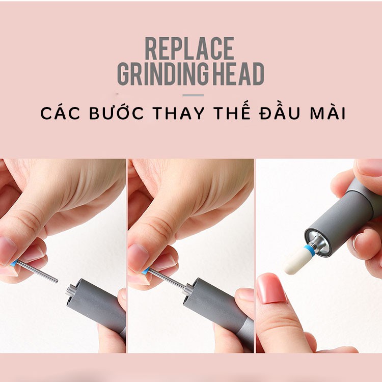 Máy Mài Móng Mài Nail Tay Chân Cầm Tay Tích Điện Cao Cấp STE201