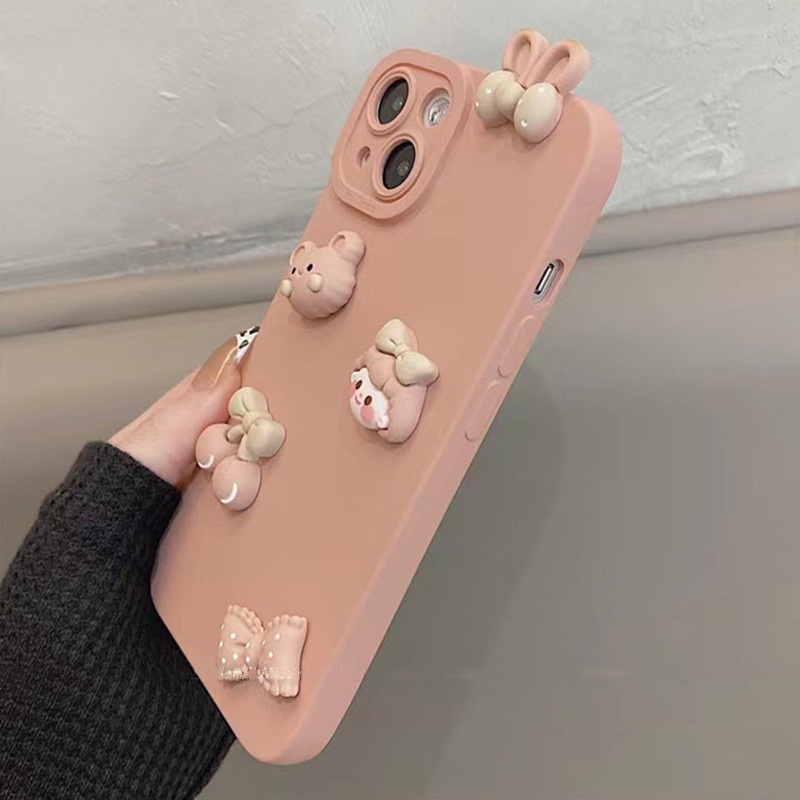 Ốp điện thoại họa tiết thỏ và cherry cho iPhone 13Pro Max 13Pro 13 12ProMax 12Pro 12 11 Pro Max IX Xs Max XR 7 8 Plus | BigBuy360 - bigbuy360.vn