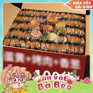 Bánh Quy Mặn Đồng Tiền Mix Vị Thùng 1 Kg, Bánh Kẹo Tết Siêu Ngon (Free Ship)