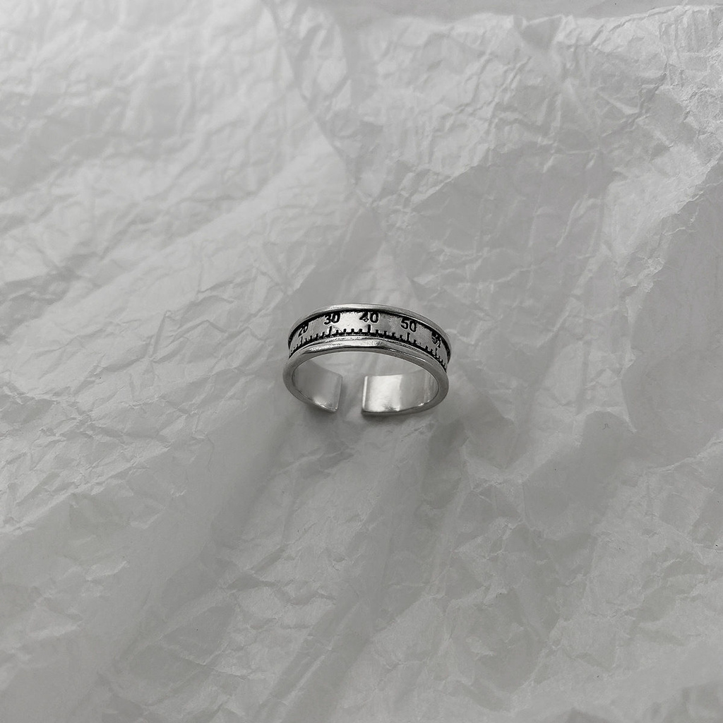 Nhẫn họa tiết chữ số đơn giản thời trang cho cặp đôi 191057