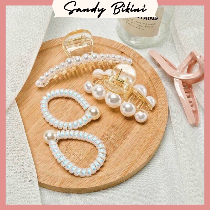 Set 5 Kẹp Tóc Túi Zip Siêu Sang Chảnh