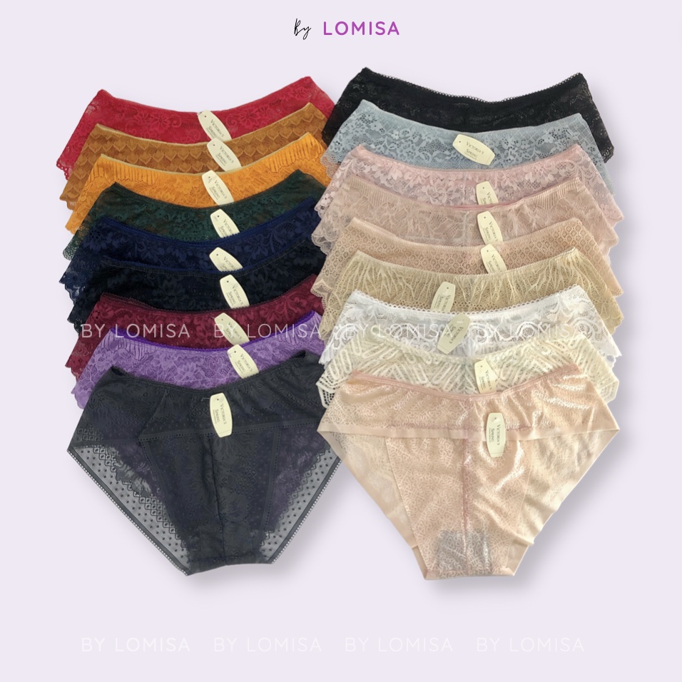 Set 5 quần lót nữ ren sexy siêu hot ôm mông, thoáng khí từ 40 - 65 kg QR0012  - By LOMISA