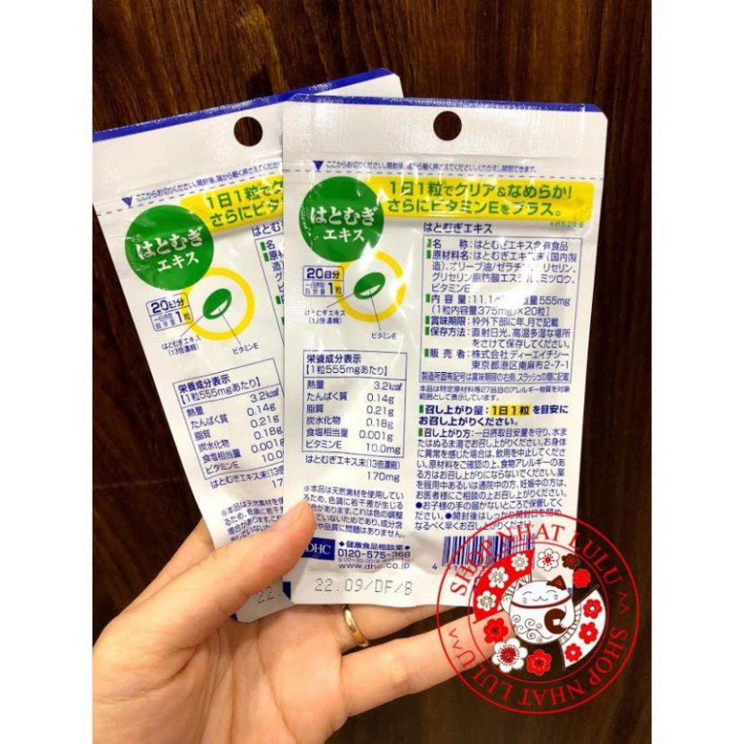 Viên uống trắng da coix DHC Nhật Bản 20/60 viên 20/60 ngày | BigBuy360 - bigbuy360.vn