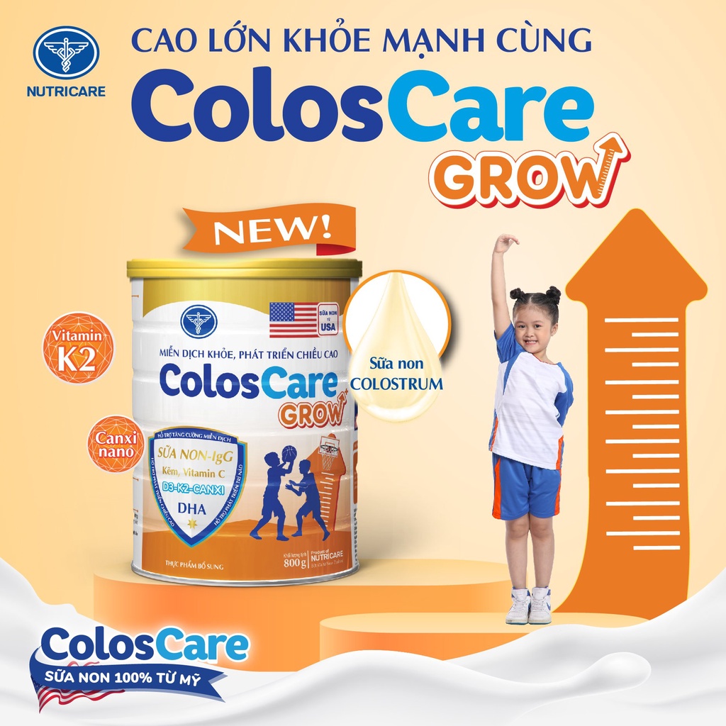 Sữa bột Nutricare Coloscare Grow+ 800g