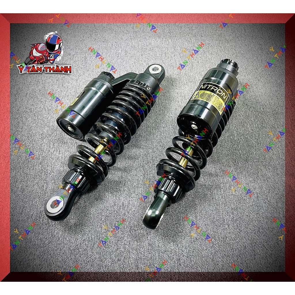 Phuộc sau Sirius nitron bình dầu đen ty vàng MS19