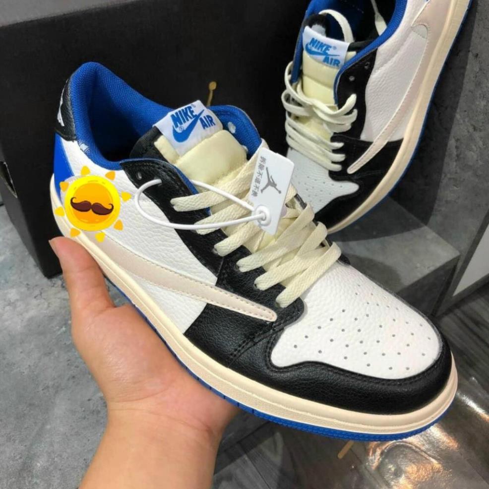 Giày Thể Thao Sneakers Air Jordan 1 Low Travis Scott Fragment  Cổ Thấp Màu Xanh đen | BigBuy360 - bigbuy360.vn
