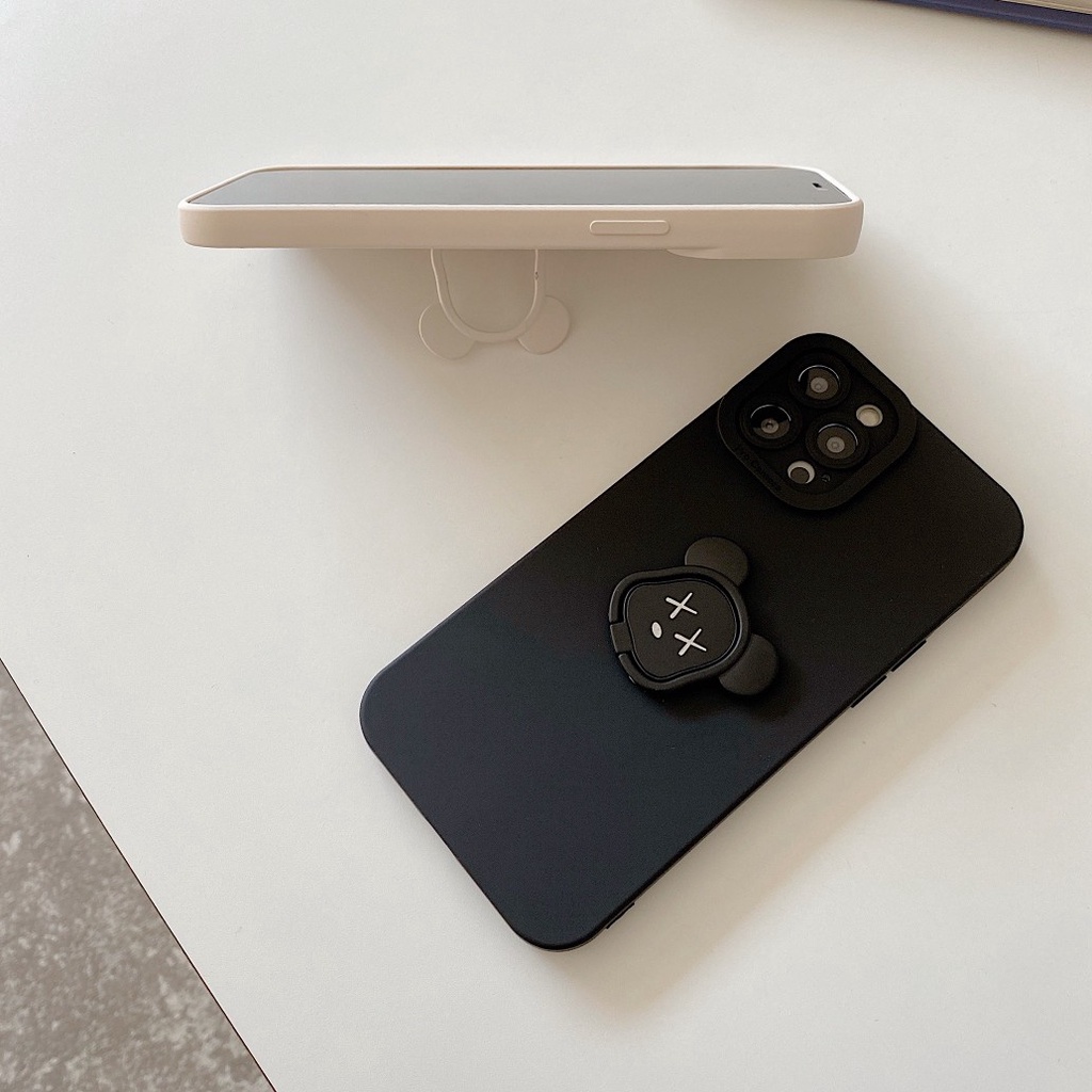 Ốp Lưng iPhone Cạnh Vuông Kaws Kèm IRING Bảo Vệ Camera 6plus/6s/6splus/7plus/8plus/x/xr/xs/11/12/pro/max/plus/promax