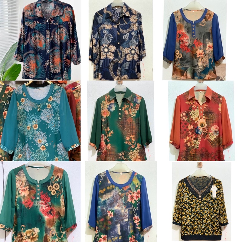 Áo trung niên HÀNG QUẢNG CHÂU cao cấp⚡GIÁ SỈ⚡Áo cho mẹ cao cấp vảI dày đẹp nhẹ, mịn mát, không xù