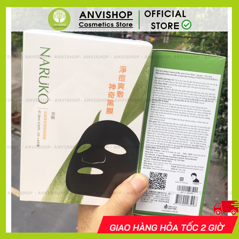 Mặt nạ Naruko tràm trà bản ĐÀI LOAN Hộp 8 miếng