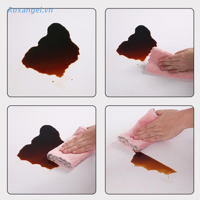 Khăn Lau Chén Dĩa Bằng Sợi Micro Thấm Hút Chống Dính Dầu Tiện Dụng Cho Nhà Bếp