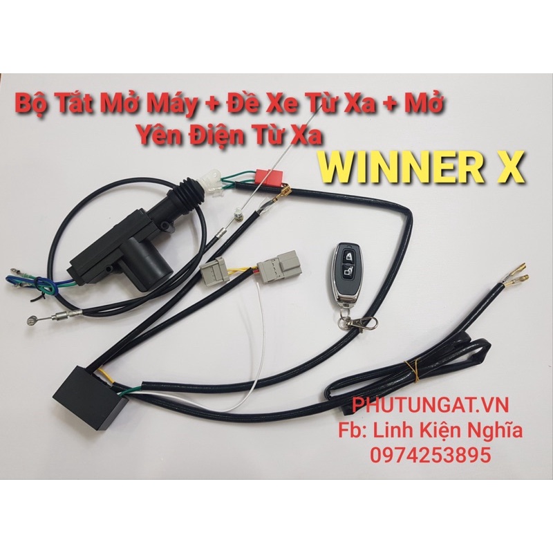 Bộ Tắt Mở Máy & Đề Xe Từ Xa & Mở Yên Điện Từ Xa xe Winner X trên remote ko cần dùng chìa khoá