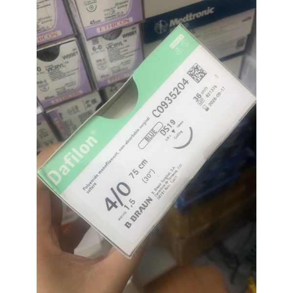 Chỉ khâu phẫu thuật Dafilon 4/0 Bbraun