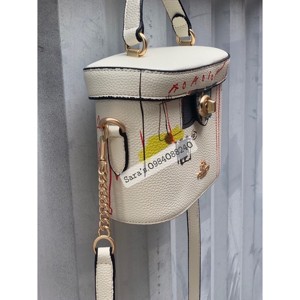 Sẵn - sale❗Túi Coach trống X Jean hoạ tiết thêu xinh C5655
