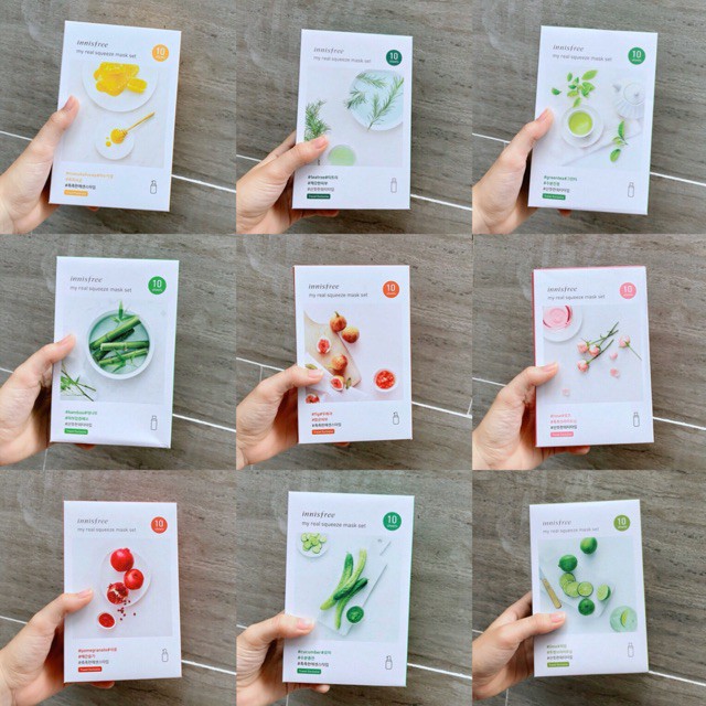 (Sỉ buôn) Mặt Nạ Giấy Innisfree My Real Squeeze Innisfree Mask (Mẫu Mới date 2023) | BigBuy360 - bigbuy360.vn