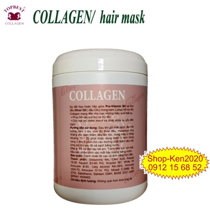 Kem hấp phục hồi tóc Topbest Collagen 1000ml
