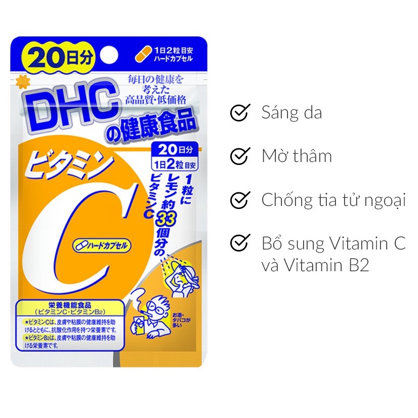 Viên uống DHC bổ sung Vitamin C 40 viên 20 ngày