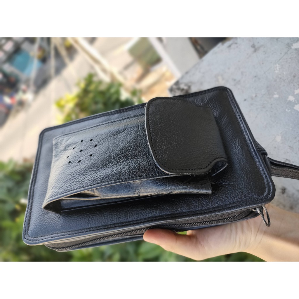 Clutch cầm tay Da thật Second-hand - Đồ Si Bon