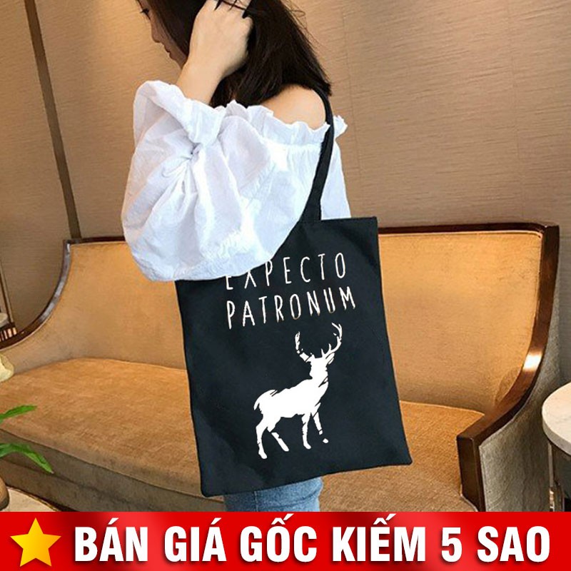 Túi Vải Tote Nai Expecto Có Dây Kéo XS P1514