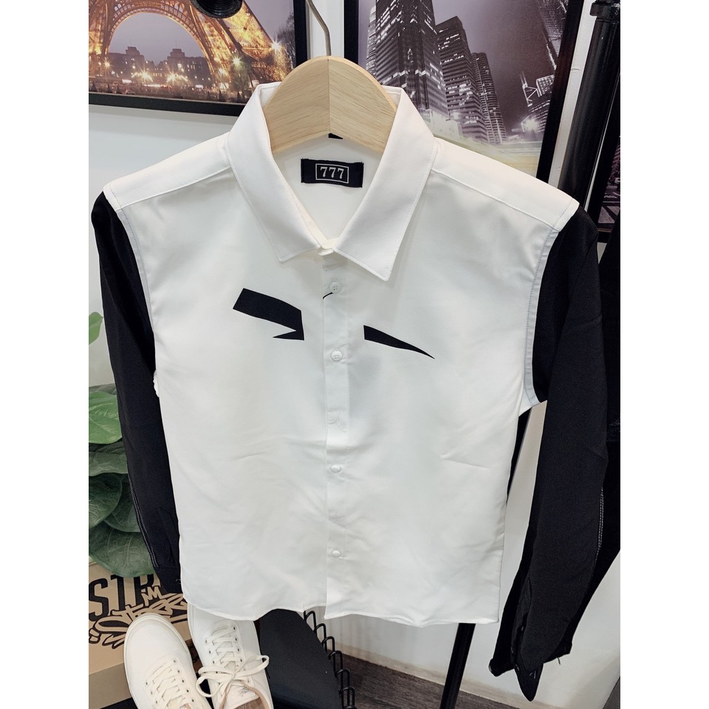 [Mã FAMAYMA2 giảm 10K đơn 50K] Áo sơ mi nam dài tay phối họa tiết vải lụa mẫu mới giá rẻ cao cấp AHFASHION | BigBuy360 - bigbuy360.vn