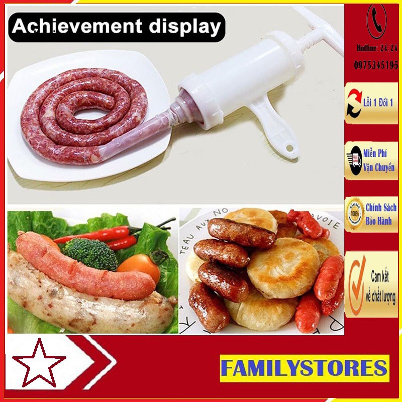 Dụng Cụ Nhồi Xúc Xích, Lạp Xưởng, Lòng Rồi Bằng Tay An Toàn Sạch Sẽ Tiện Lợi
