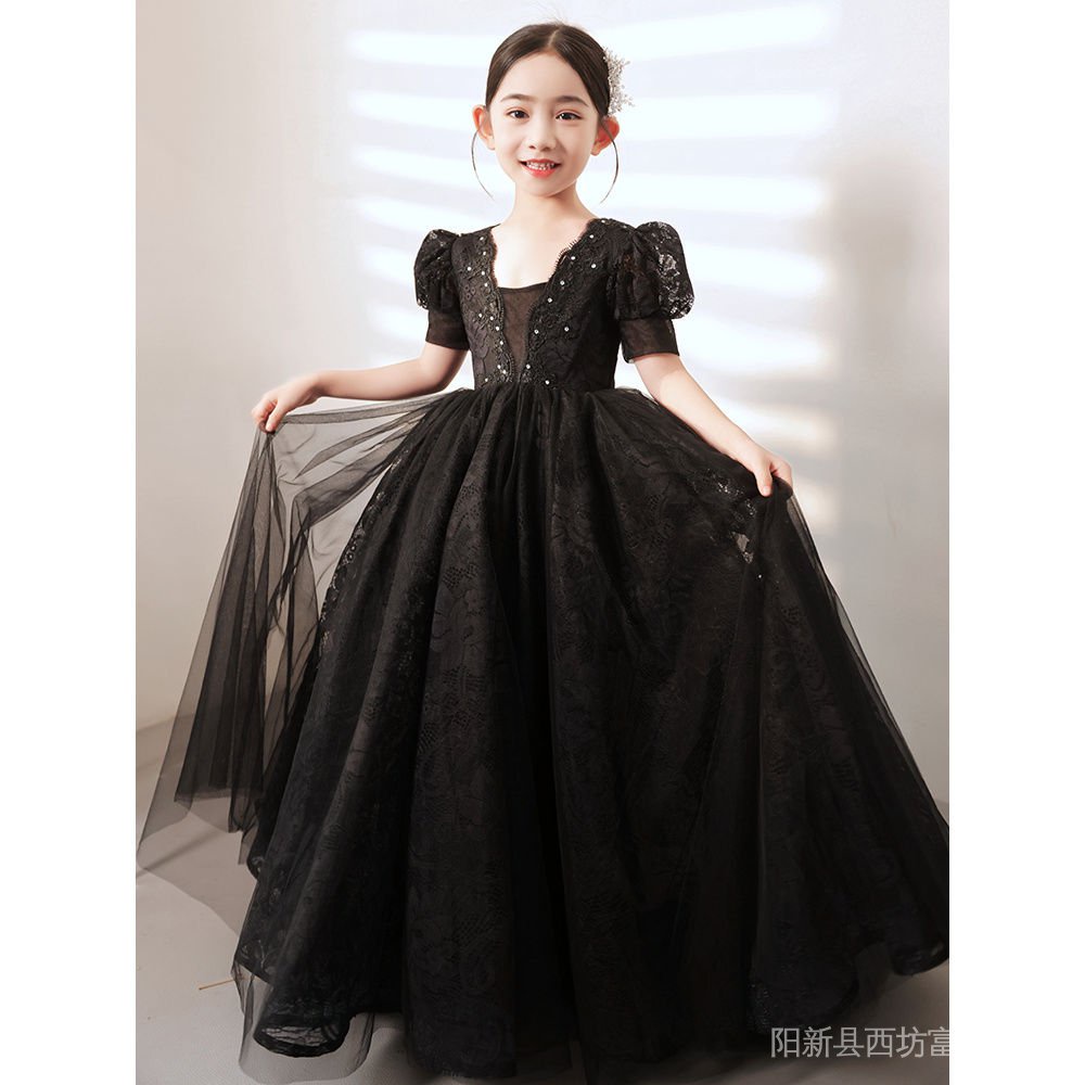 Đầm Hóa Trang Halloween Nhân Vật Phù Thủy Màu Đen Cho Bé Gái