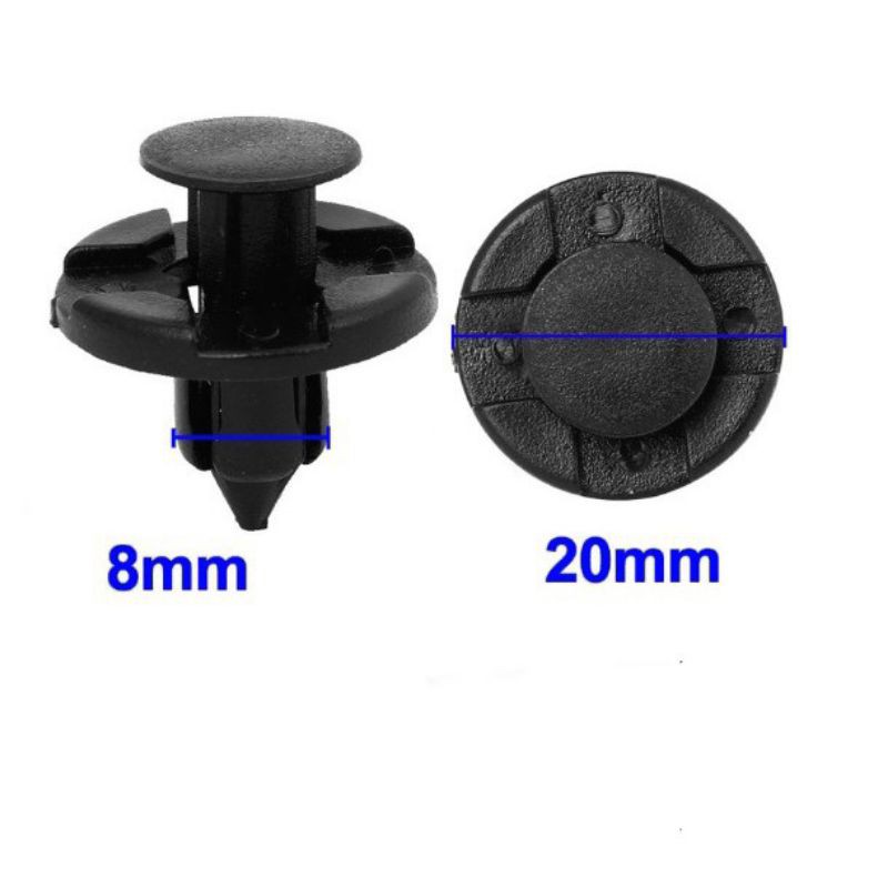 Chốt nhựa bấm 8mm cho ô tô