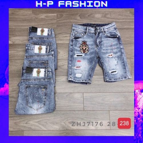 Quần Sọt Nam Rách 🔵 𝐅𝐑𝐄𝐄 𝐒𝐇𝐈𝐏 🔵 Quần Short Jean Nam Đẹp Co Giãn Thời Trang Hpfashion - QSJN238