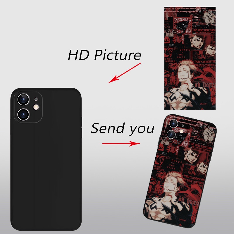 Ốp Điện Thoại Mềm Hình Jujutsu Kaisen Cho IPhone14 13 12 11Pro 14 13 12 11ProMax 14Plus 7Plus / 8Plus X / XS XR XsMax