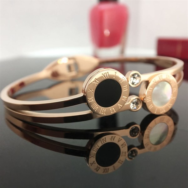 Vòng Tay Mạ Kim Loại Titanium Cá Tính Hot Trend Shell Love Roma Time Brand Fashion Jewelry Cuff Love Bracelet Bangles | BigBuy360 - bigbuy360.vn
