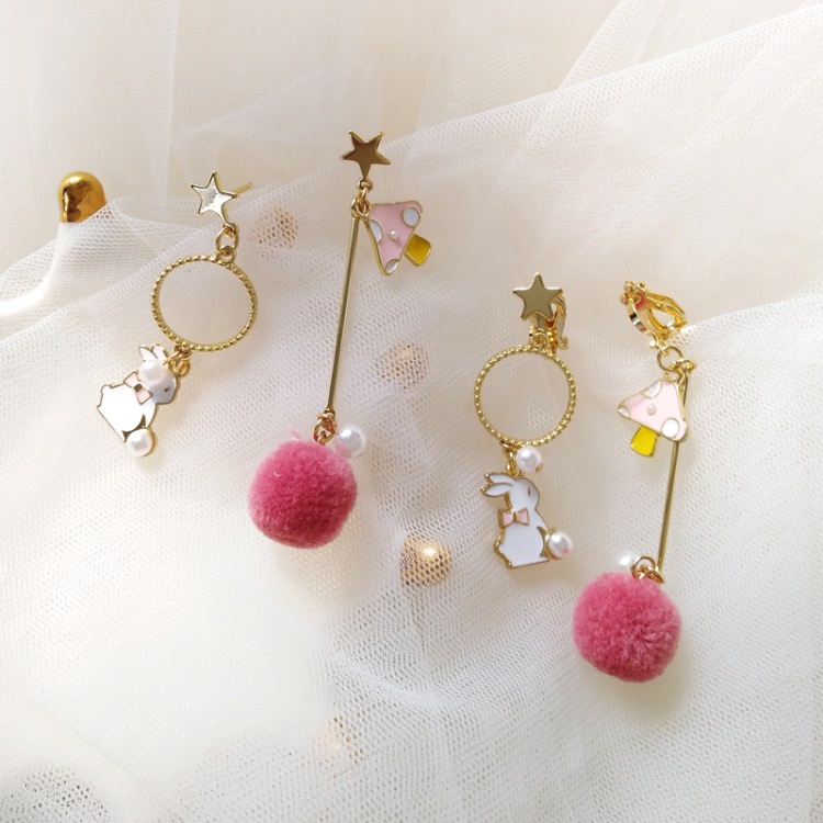 [Hàng Sẵn] Bông Tai Dài Họa Tiết Hoạt Hình Đáng Yêu