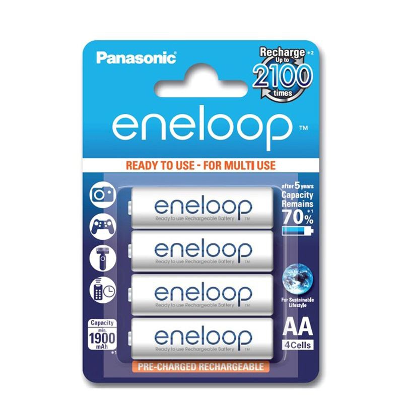 PIN ENELOOP AA 1900 Mah thế hệ 4 ( chuẩn 2100 lần sạc ) Tặng hộp đựng pin