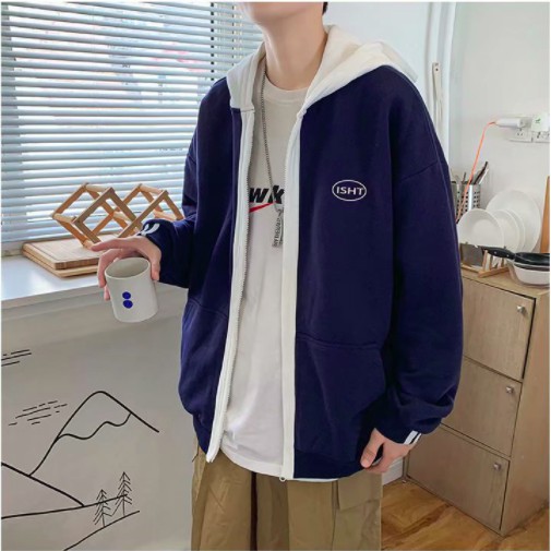 Áo Hoodie Giả Hai Lớp Phong Cách Hàn Quốc Dành Cho Cả Nam Và Nữ