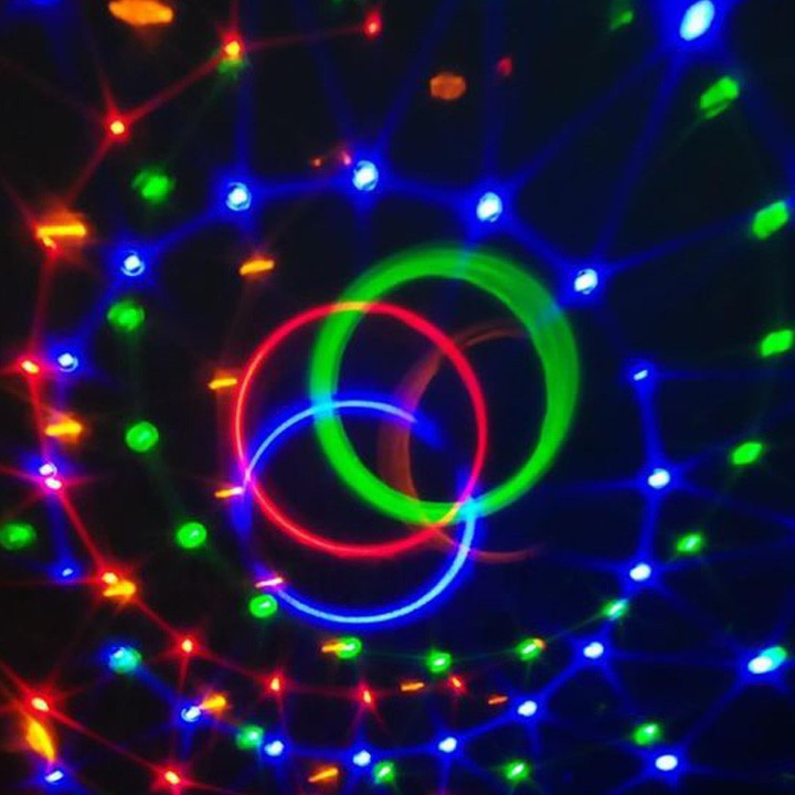 [ Hàng loại 1 ] Đèn LED xoay 7 màu vũ trường cảm ứng nhạc mini