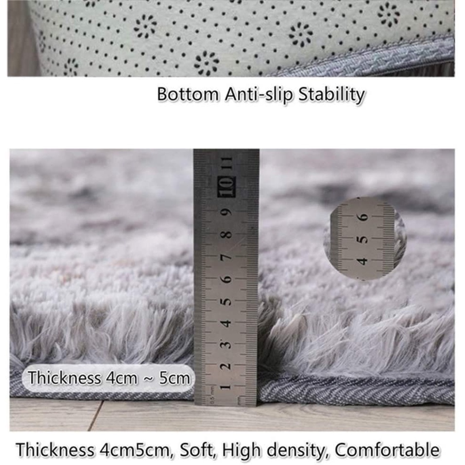 Thảm lông siêu mềm nhuộm màu chống trượt