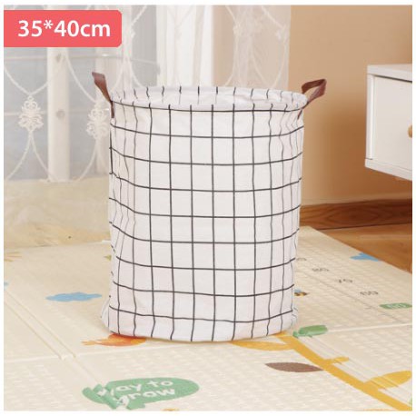 [15 mẫu] Giỏ đựng quần áo bẩn, sọt vải đựng đồ đa năng 35*40cm