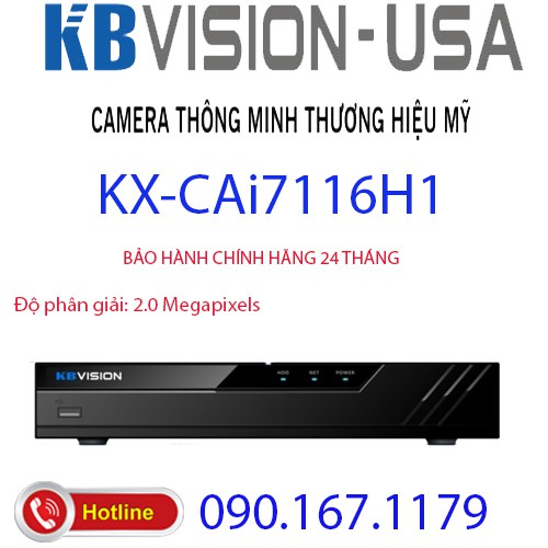 Đầu ghi hình 16 kênh 5 in 1 KBVISION KX-CAi7116H1