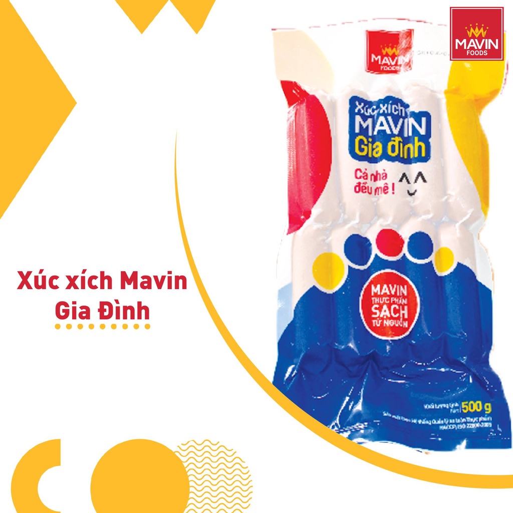 Đồ xiên nướng, chiên rán, ăn vặt - Xúc Xích MAVIN GIA ĐÌNH túi 500g - [ GIAO HÀNG TRONG NGÀY TẠI HÀ NỘI] Rẻ vô địch | BigBuy360 - bigbuy360.vn