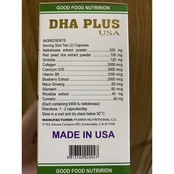 Viên uống bổ não DHA PLUS USA 60v của Mỹ