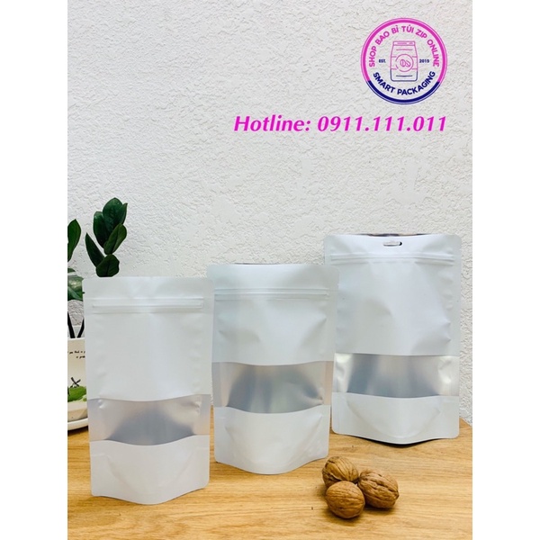 1kg túi trắng sữa tràn viên 15x22 đựng 250g dạng bột