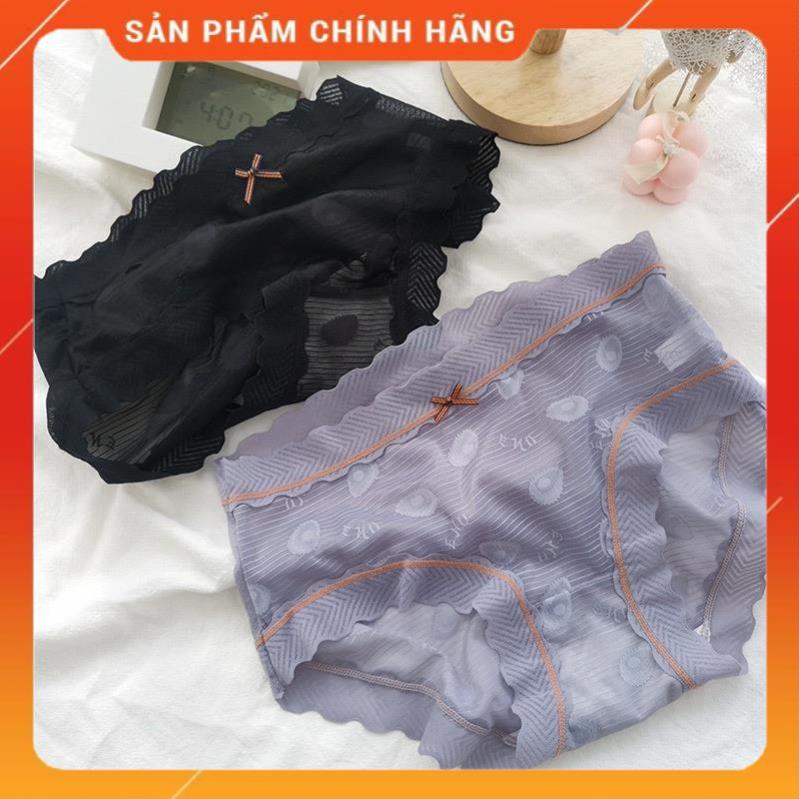 Quần Lót Nữ ❤️ Quần Lót Su Ren Xuyên Thấu Mềm Mại Thoáng Mát Đính Nơ 3226