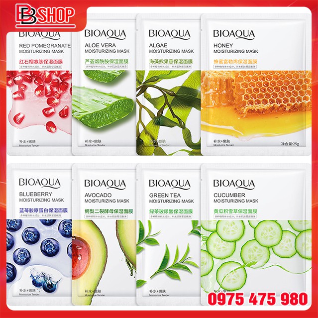 Mặt Nạ Dưỡng Ẩm Bioaqua Làm Trắng Da Đều Màu Da Tinh Chất Từ Trái Cây Thiên Nhiên