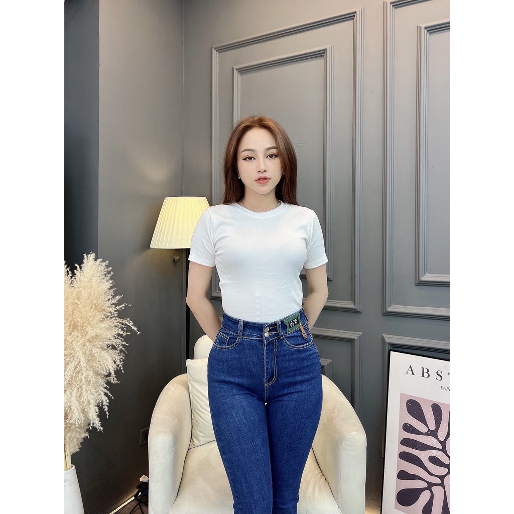 Áo thun trơn cổ tròn ngắn tay CRAZYTEEN ôm body AT0202 | BigBuy360 - bigbuy360.vn
