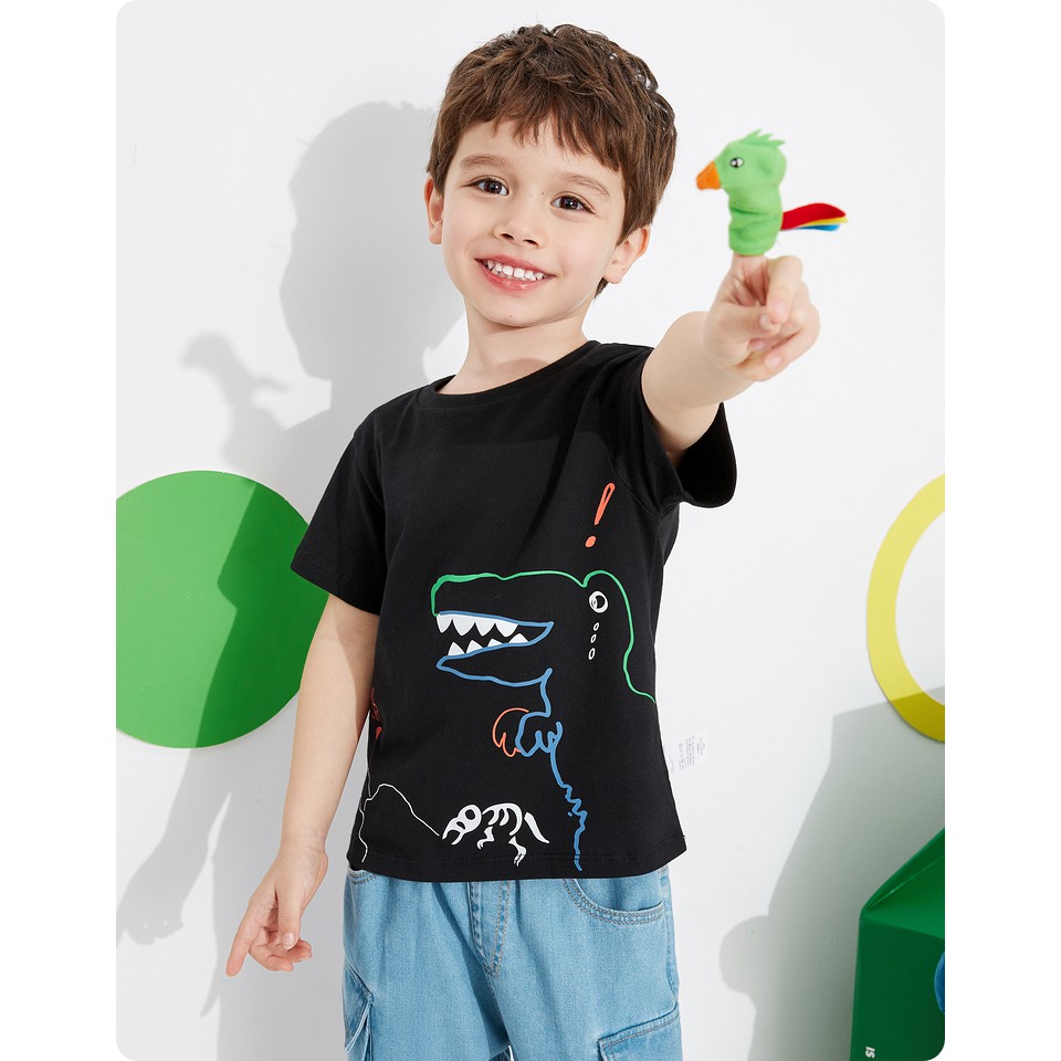 (3-7 tuổi)  Áo phông ngắn tay BALABALA 201221117204 cho bé trai từ 2 - 8 tuổi (có video và ảnh thật)