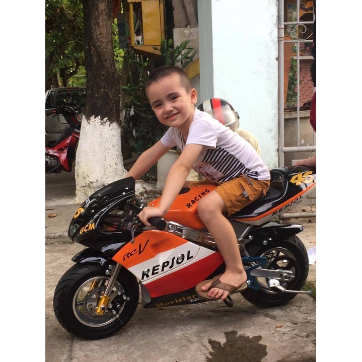 Xe moto mini 50cc - Bản Cao Cấp nhất - Xe Tam mao tv