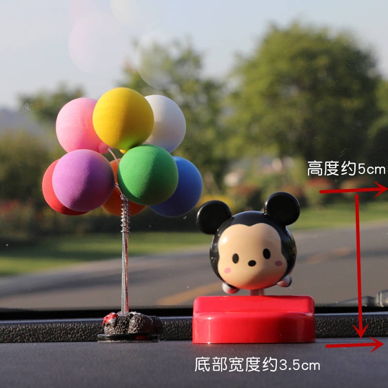 Creative Cute Mickey Minnie Dashboard Ornament Decoration Bobblehead for Car Beautiful Interior Design High-End Female Auto department store supplies